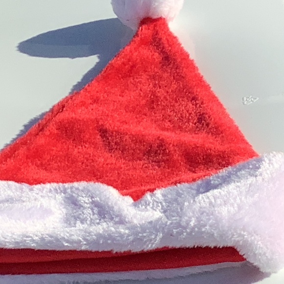 Holiday Santa hats 2+1 bonus hat and medium plush stocking NEW - Picture 3 of 10